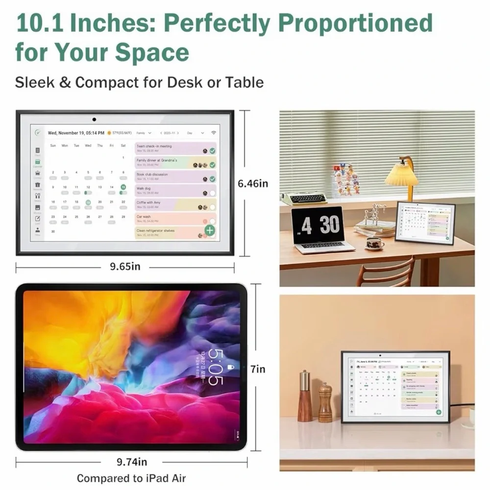 SmartFrame Black Digital Calendar Display